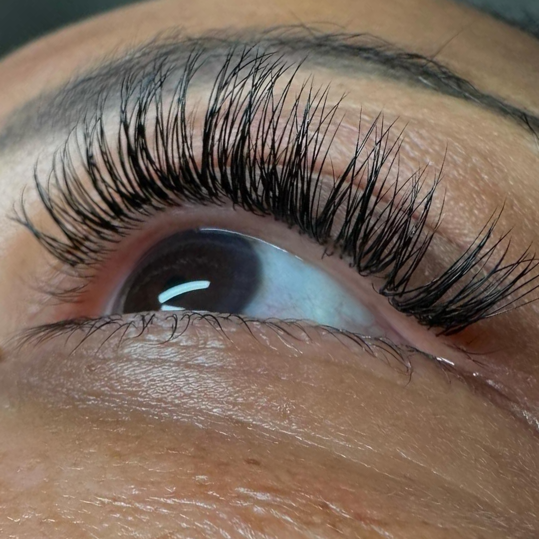 Classic lash extension set on client at SR Studio in Boonsboro, MD