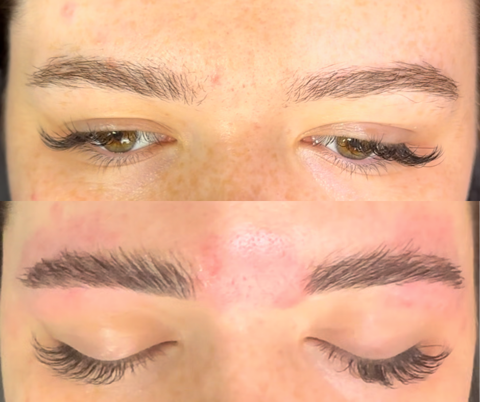 Brow lamination, fuller brows, brow shaping