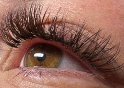 Classic lash extension in brown at SR Studio in Boonsboro